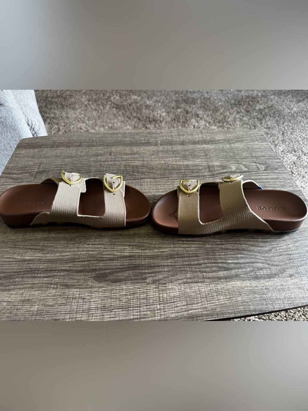 Rothy's The Buckle Slide- Dune - Picture 3 of 10